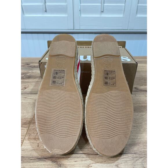 Soludos Womens The Original Espadrille Red Striped Beach Slip Ons Size 7/7.5 NIB - Picture 10 of 15
